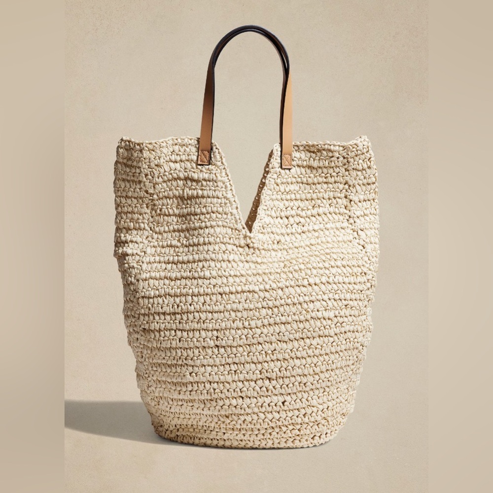 Banana Republic Straw Tote Bag - Blonde